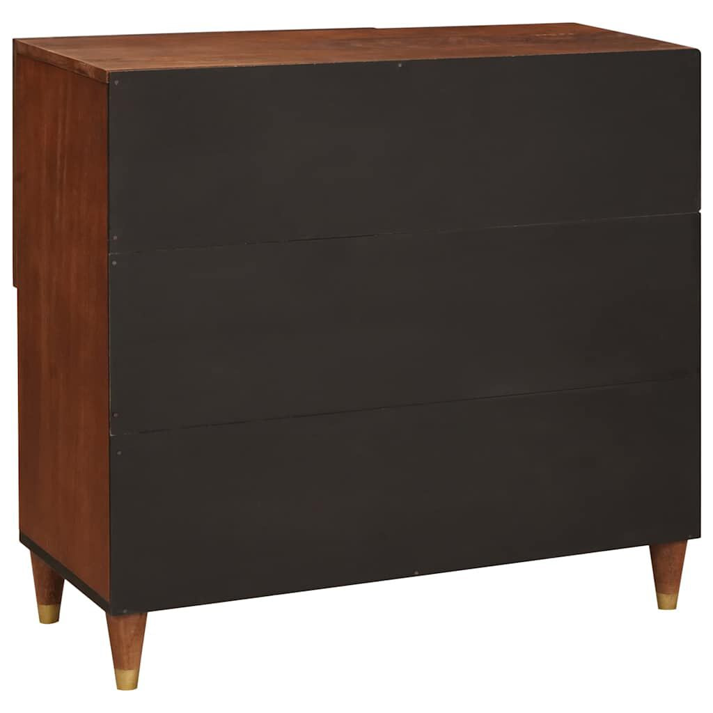 Sideboard Braun 80 X 33,5 X 75 Cm Massivholz Mango