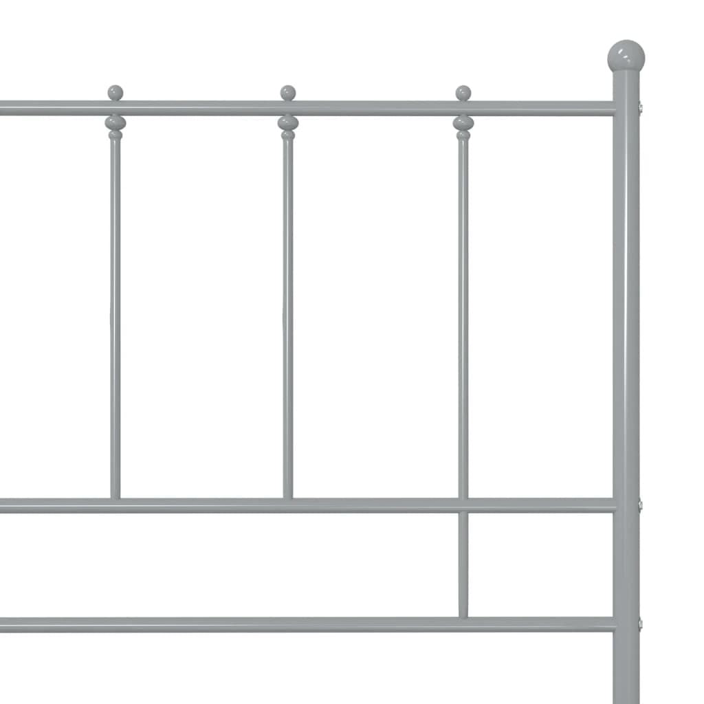 Bett Grau Metall 120X200 Cm