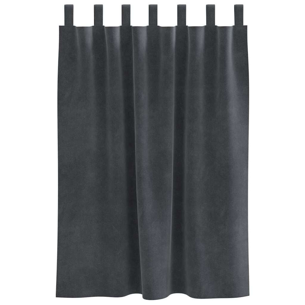 Verdunkelungsvorhänge 2 Pcs Hellgrau 140 X 140 Cm Samt