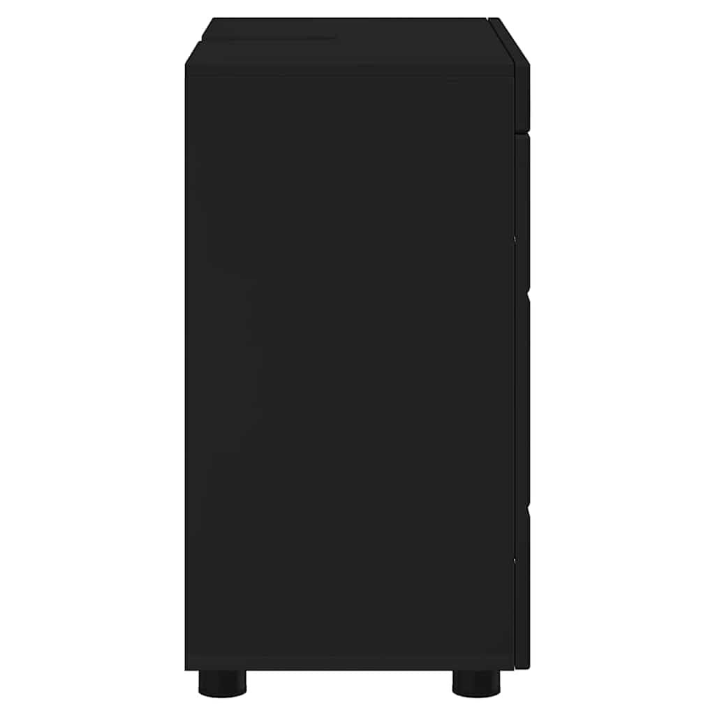 Badezimmerschrank-Set TULUM Schwarz 60 X 34 X 63 Cm