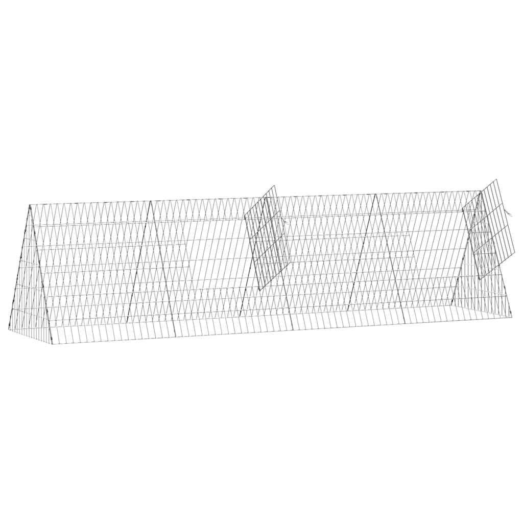Hasenkäfig Silber 650 X 55 X 55 Cm Verzinkter Stahl