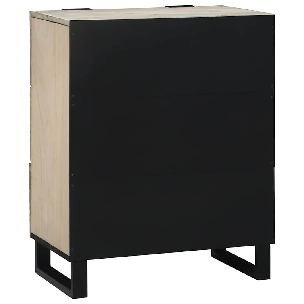 Sideboard Weiß 60 X 33.5 X 75 Cm Massivholz Mango