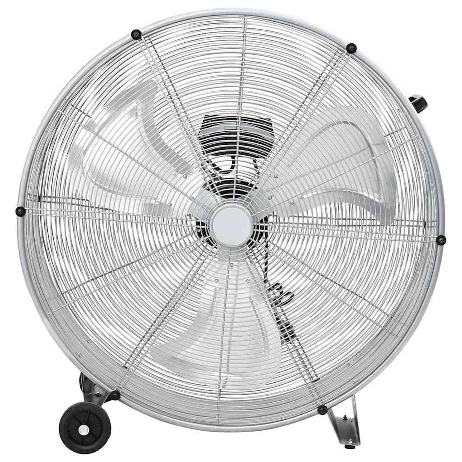 Trommelventilator Mit Rad Silber 79 X 37 X 82 Cm Aluminium