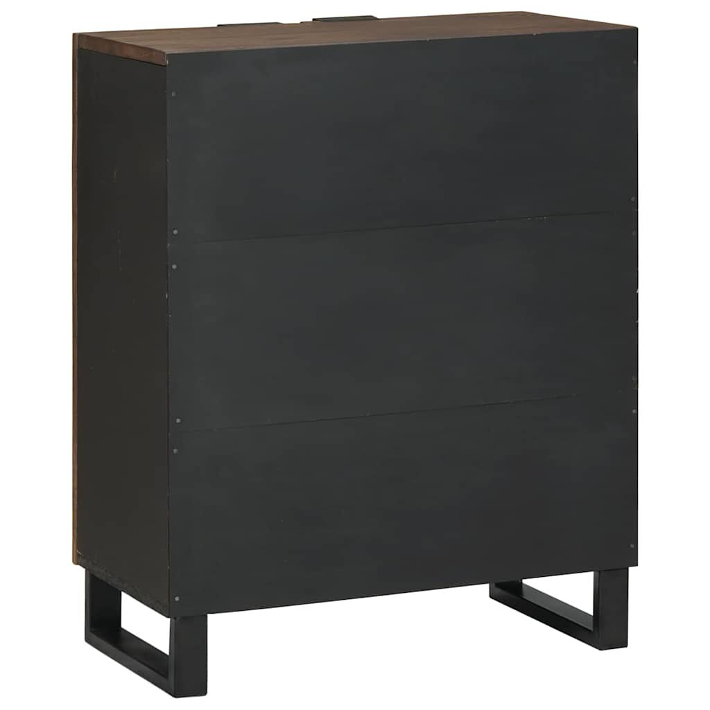 Sideboard Walnuss 60 X 33,5 X 75 Cm Massivholz Mango