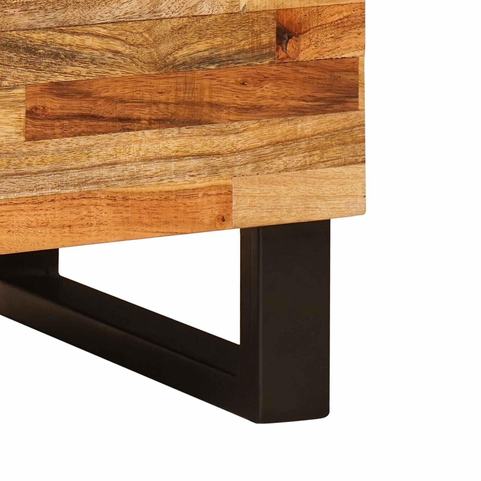 Tv-Schränk Mit Speicher Braun 105 X 33 X 46 Cm Massivholz Mango