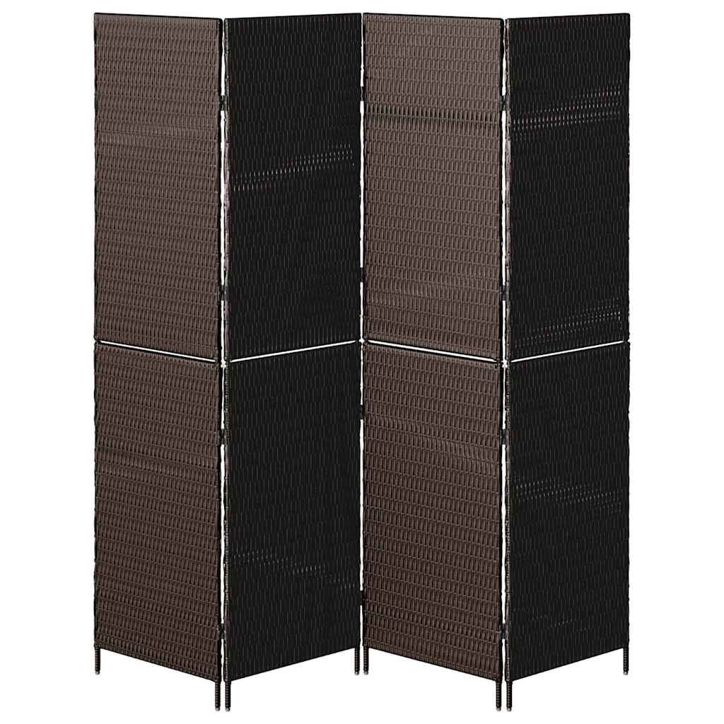 Raumteiler Braun 195 X 180 Cm Poly-Rattan