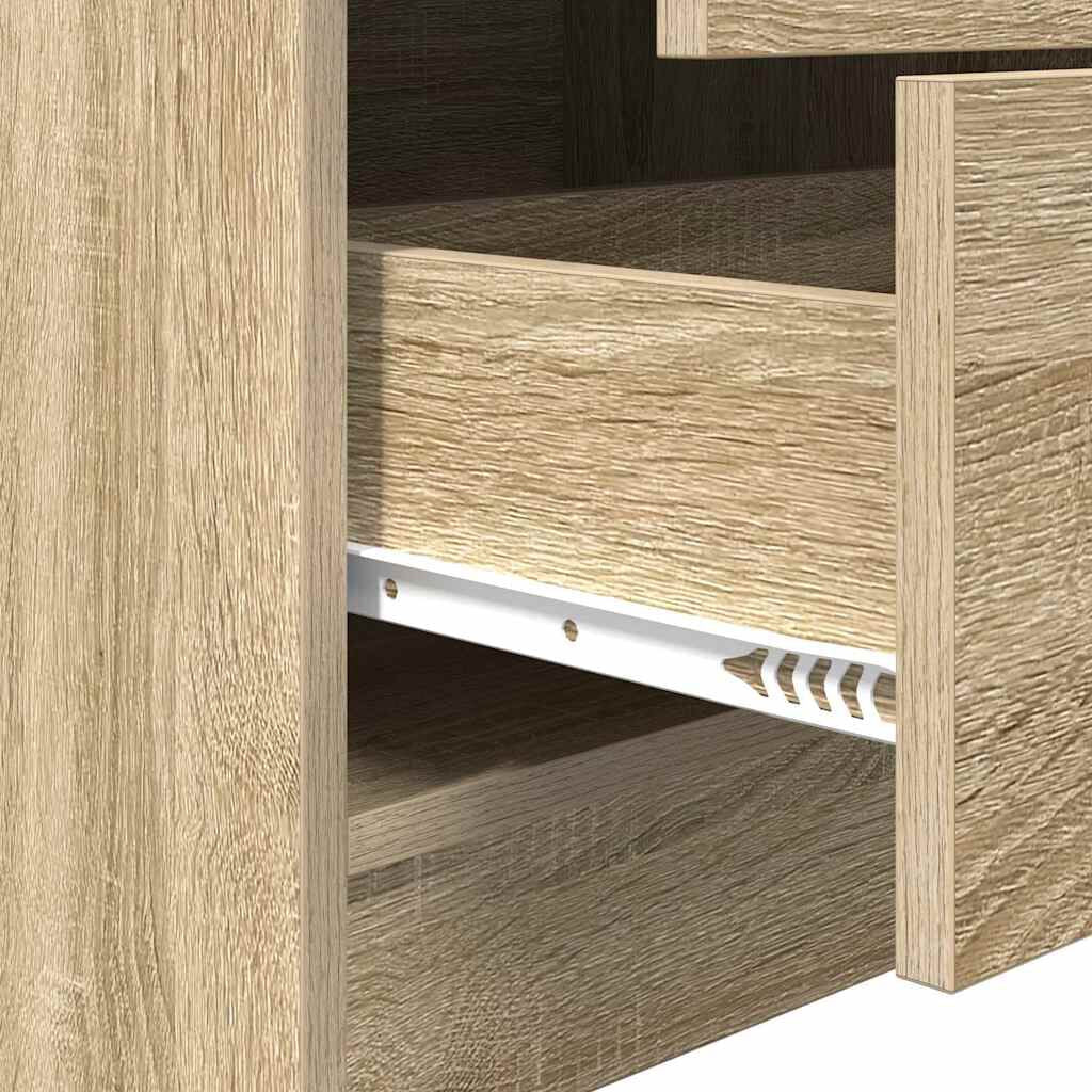 Schreibtisch Mit Schubladen 2 Pcs Sonoma-Eiche