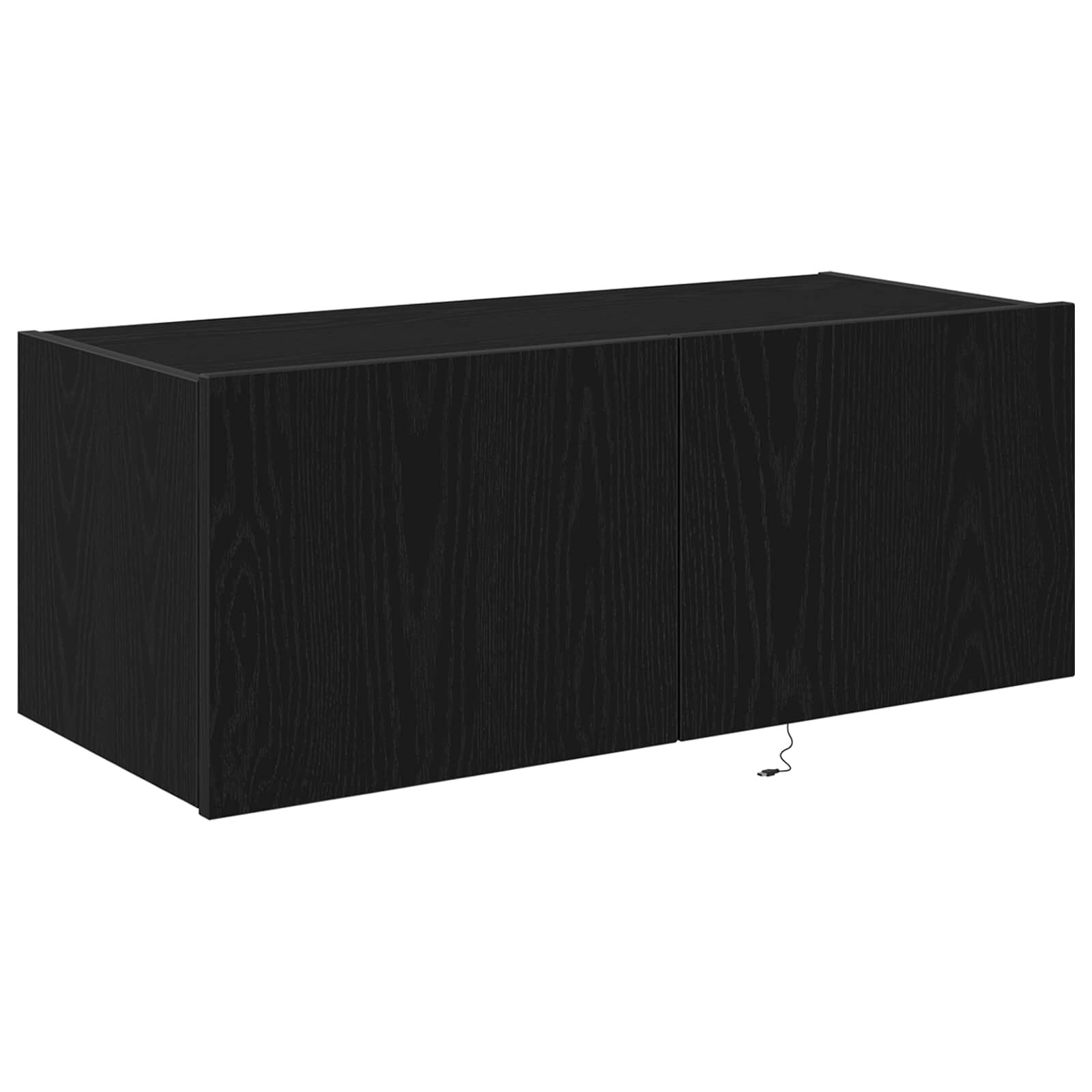 Tv-Wandschrank Schwarz Eichen-Optik 80 X 35 X 31 Cm