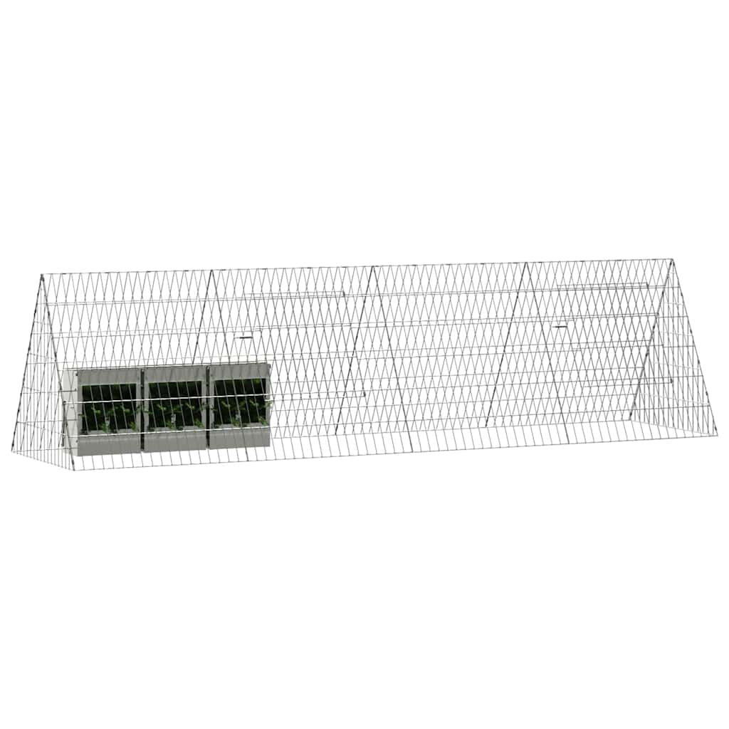 Hasenkäfig Silber 650 X 55 X 55 Cm Verzinkter Stahl