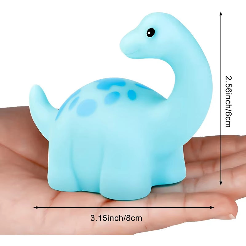 1/6Pcs Dinosaur Baby Bath Toys Light-Up Floating Bath Toys Set for Boys Girls Children Preschool Bathtub Bathroom Toy