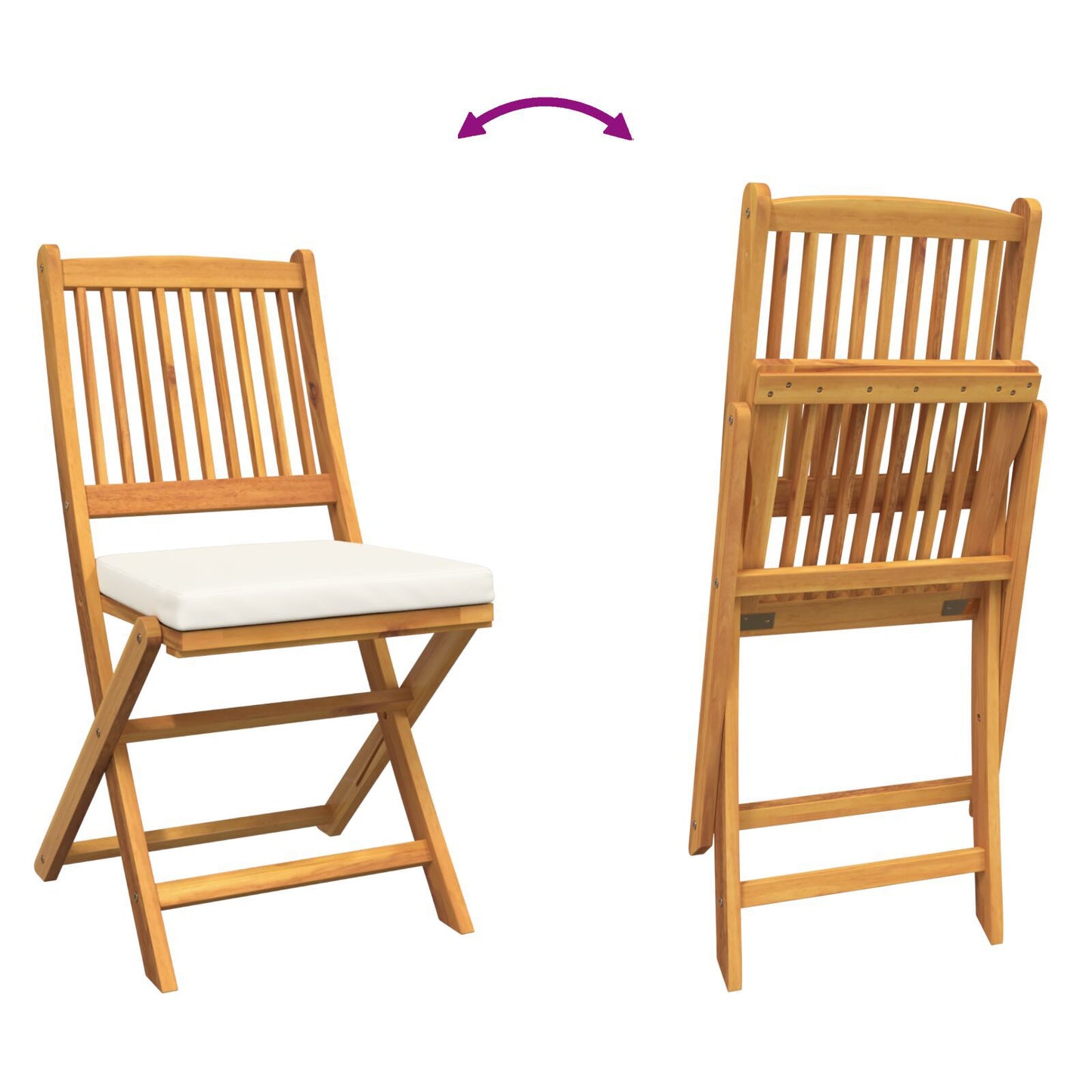 Garten Bistro Set 3 Pcs Braun Massivholz Akazie