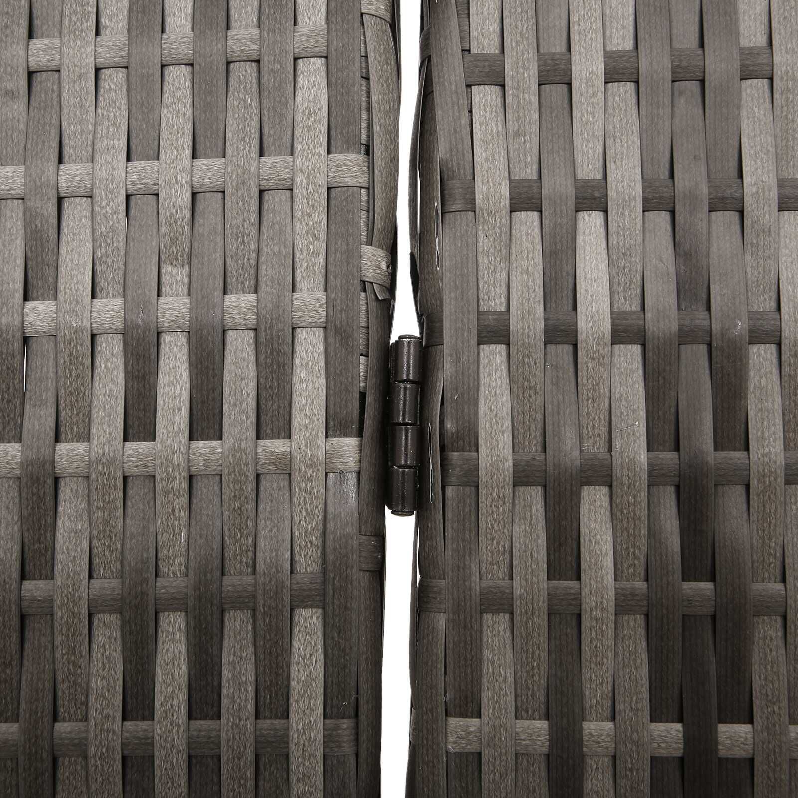 Raumteiler Grau 146 X 180 Cm Poly-Rattan