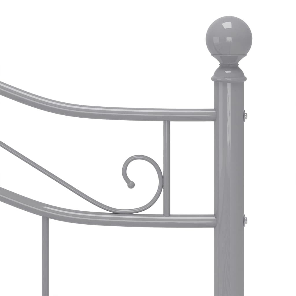 Bett Grau Metall 120X200 Cm