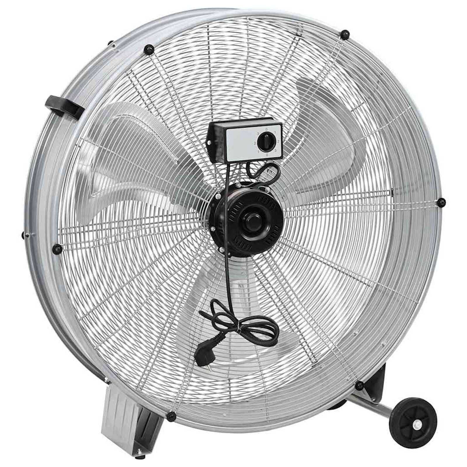 Trommelventilator Mit Rad Silber 79 X 37 X 82 Cm Aluminium