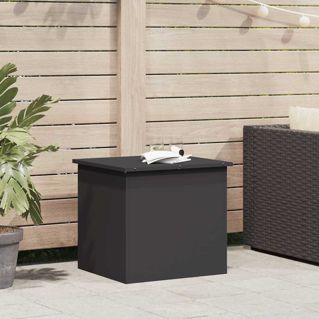 Außenlagerbox Schwarz 55 X 50,5 X 50 Cm Stahl