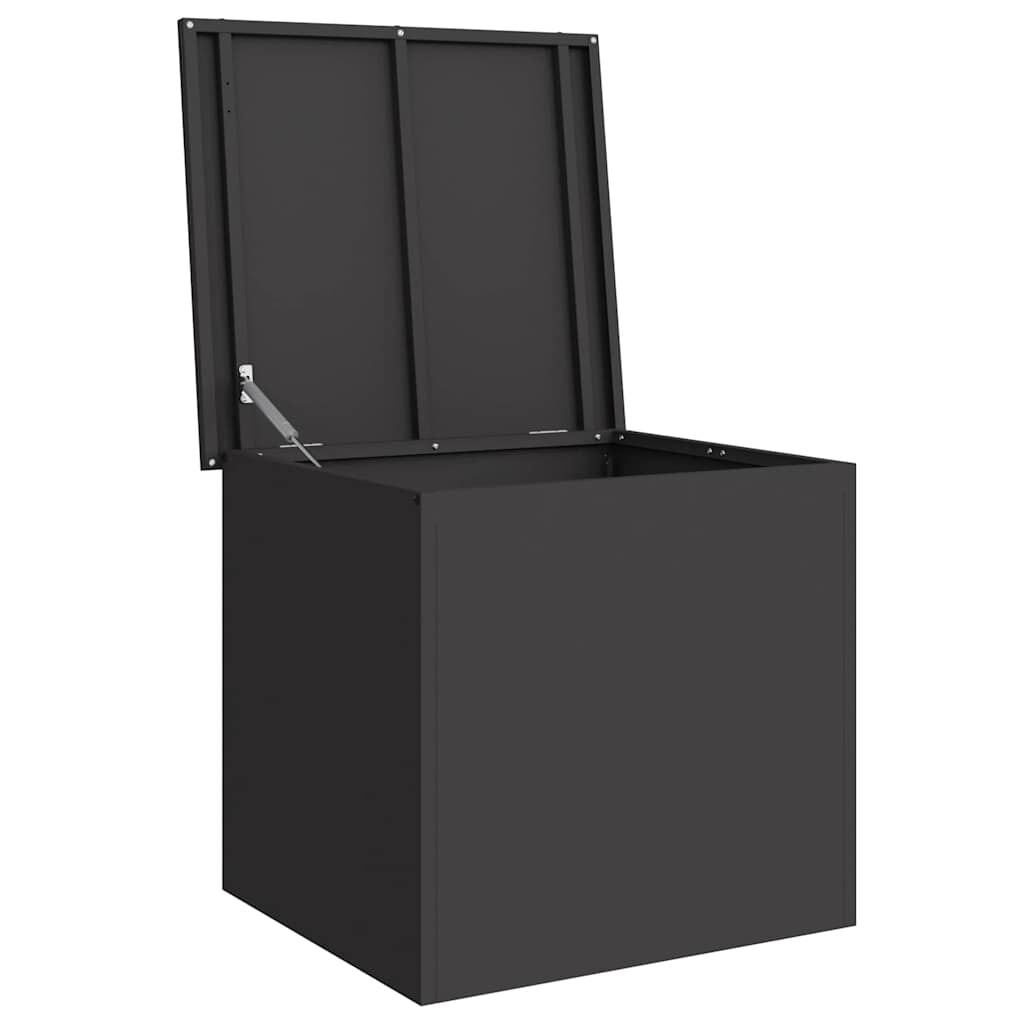 Außenlagerbox Schwarz 55 X 50,5 X 50 Cm Stahl