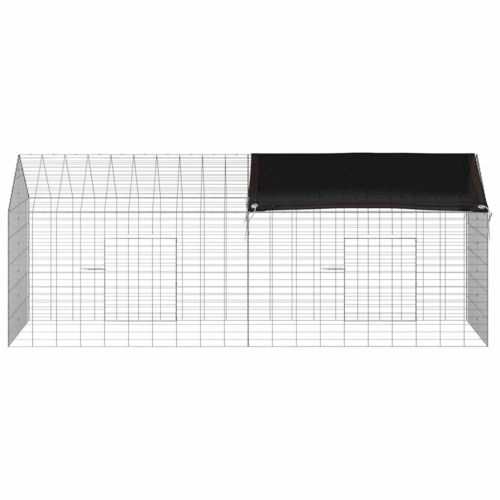Hasenkäfig Silber 400 X 78 X 78 Cm Verzinkter Stahl