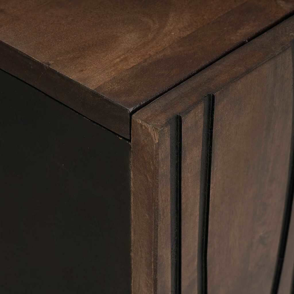 Sideboard Walnuss 60 X 33,5 X 75 Cm Massivholz Mango
