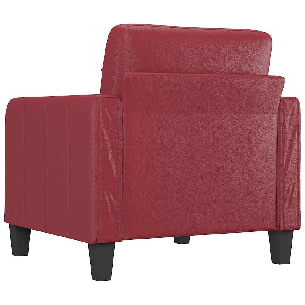 Sessel Weinrot 60 Cm Kunstleder