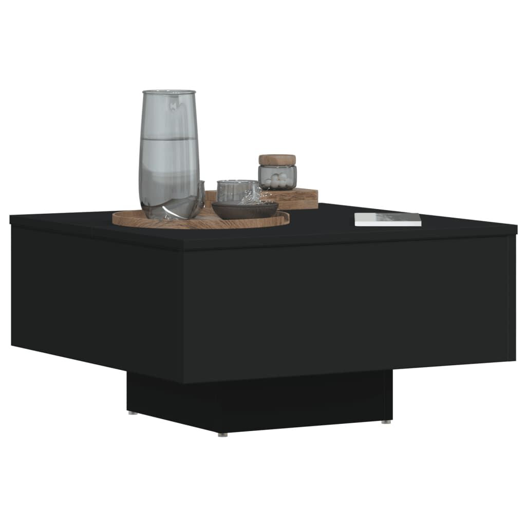 Couchtisch Schwarz 60X60X31,5 Cm Holzwerkstoff