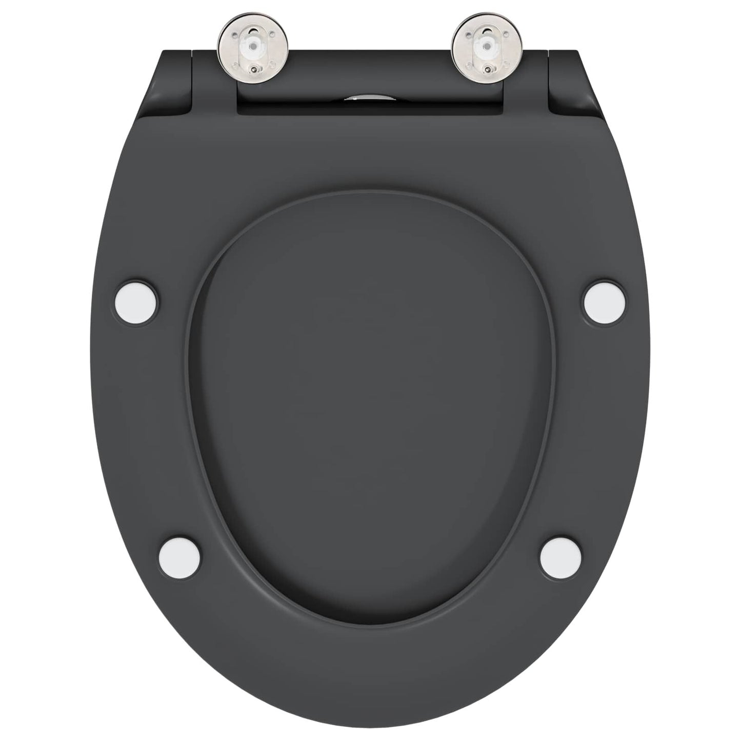 Toilettensitz Anthrazit 47 X 37,5 X 3,8 Cm Duroplast