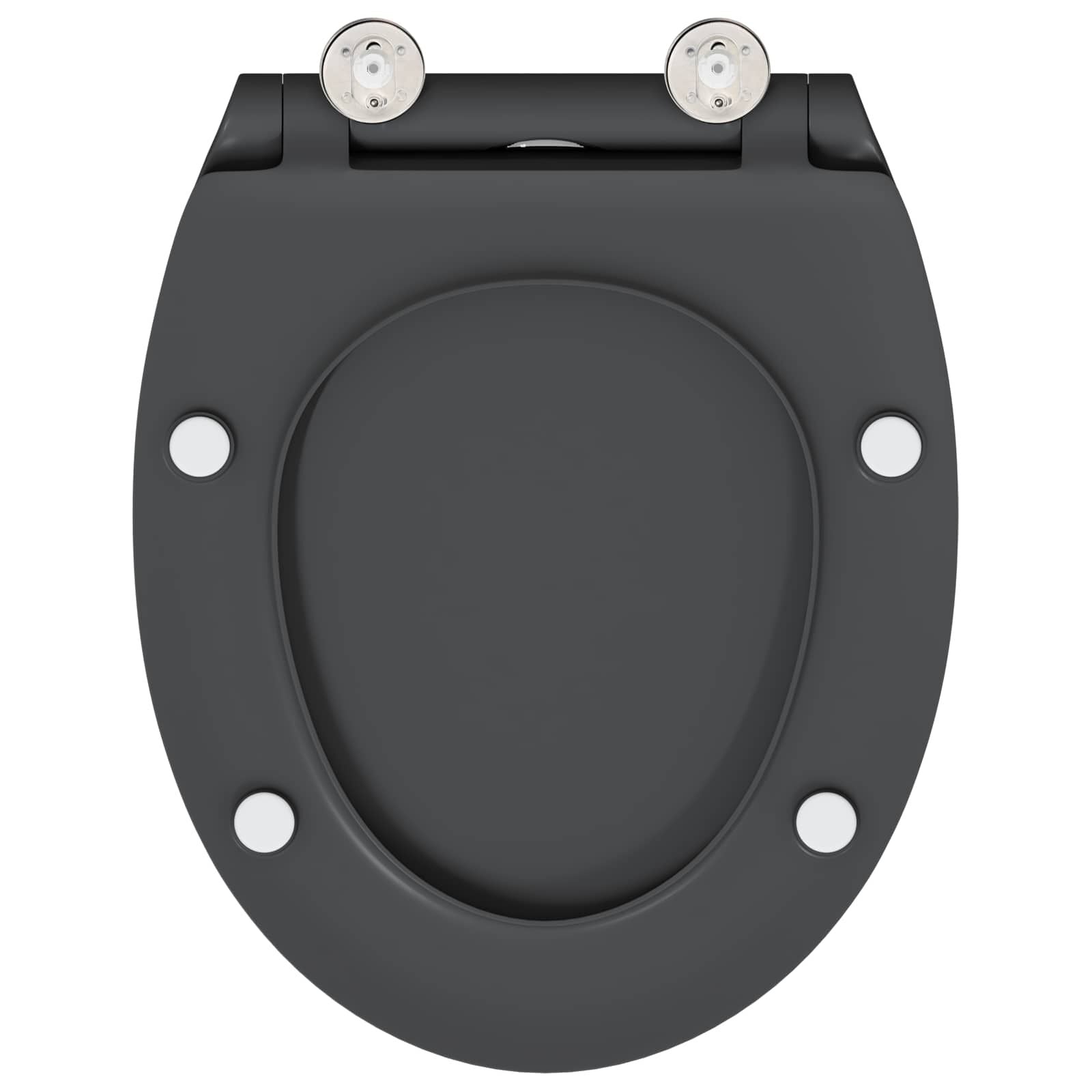 Toilettensitz Anthrazit 47 X 37,5 X 3,8 Cm Duroplast