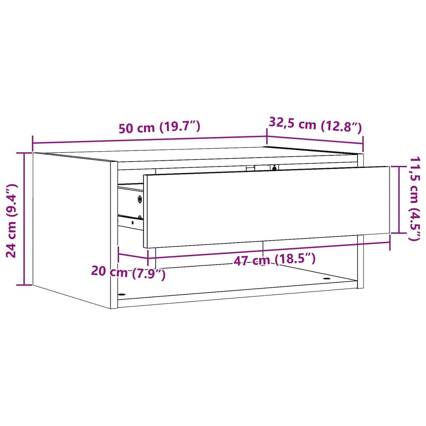 Nachttisch 2 Pcs Wachsbraun 50 X 32,5 X 24 Cm Massivholz Kiefer