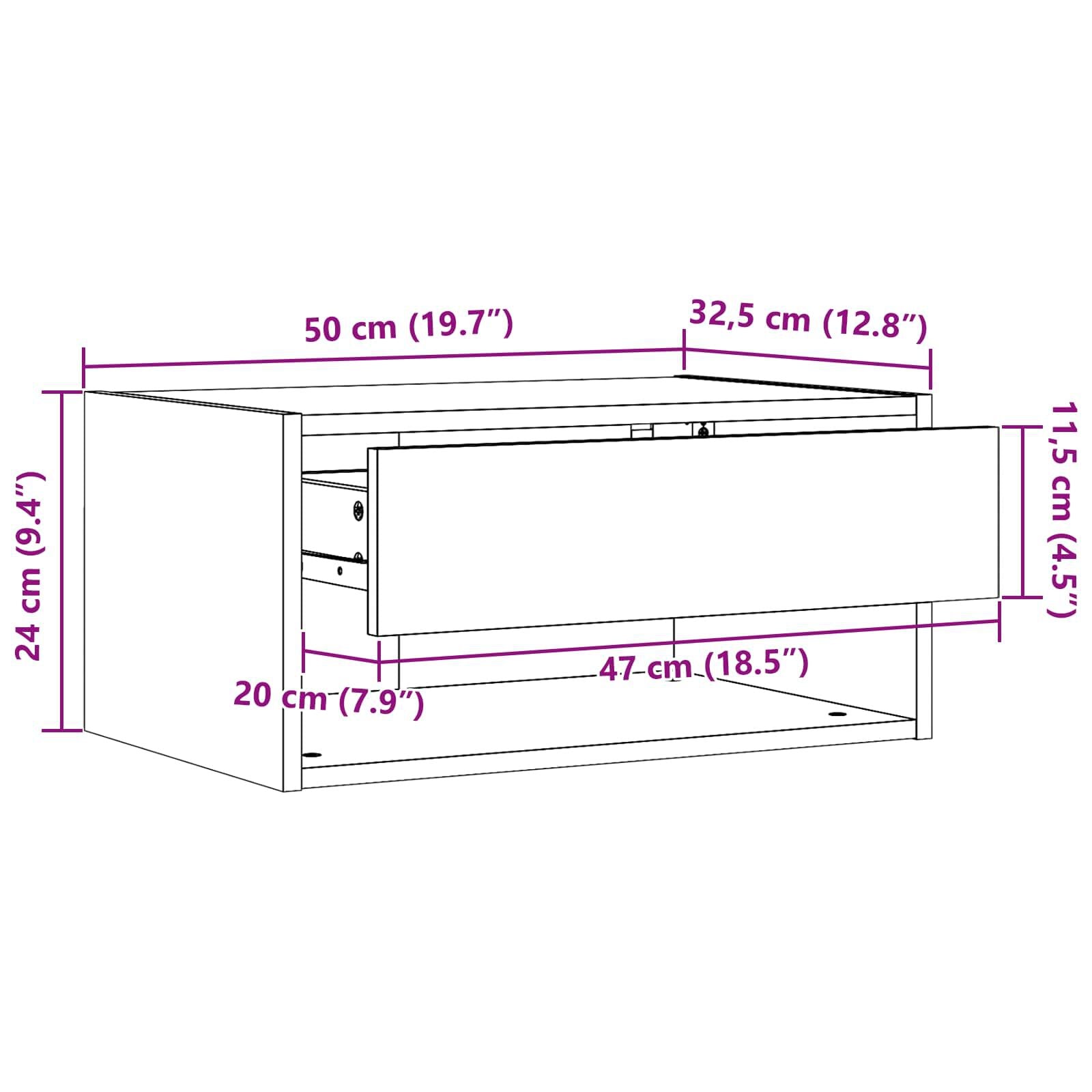 Nachttisch 2 Pcs Wachsbraun 50 X 32,5 X 24 Cm Massivholz Kiefer