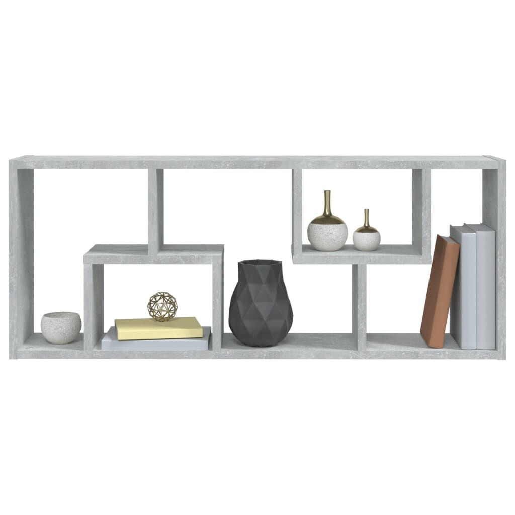 Wandregal Betongrau 36X16X90 Cm Holzwerkstoff