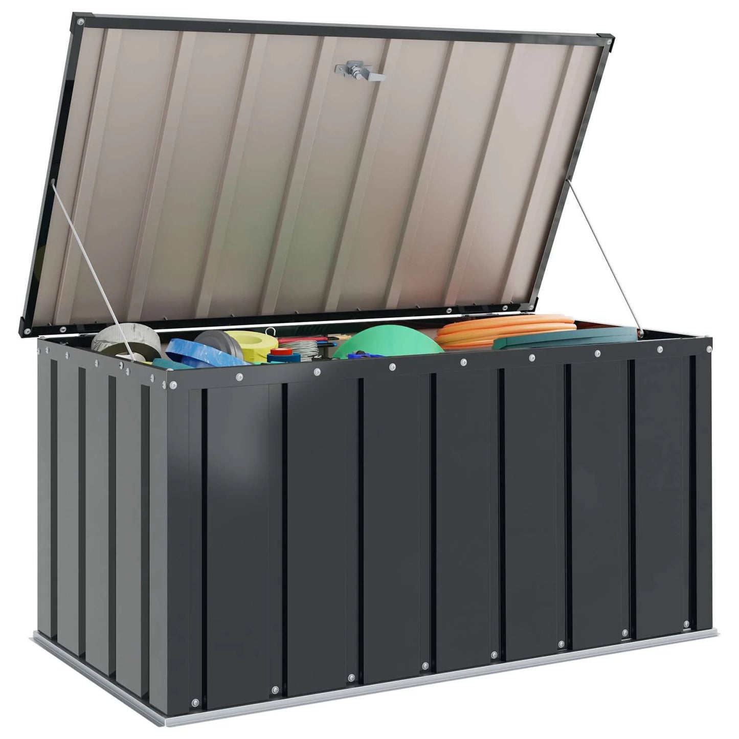 Gartenlagerbox Schwarz 101 X 56,5 X 50 Cm Stahl