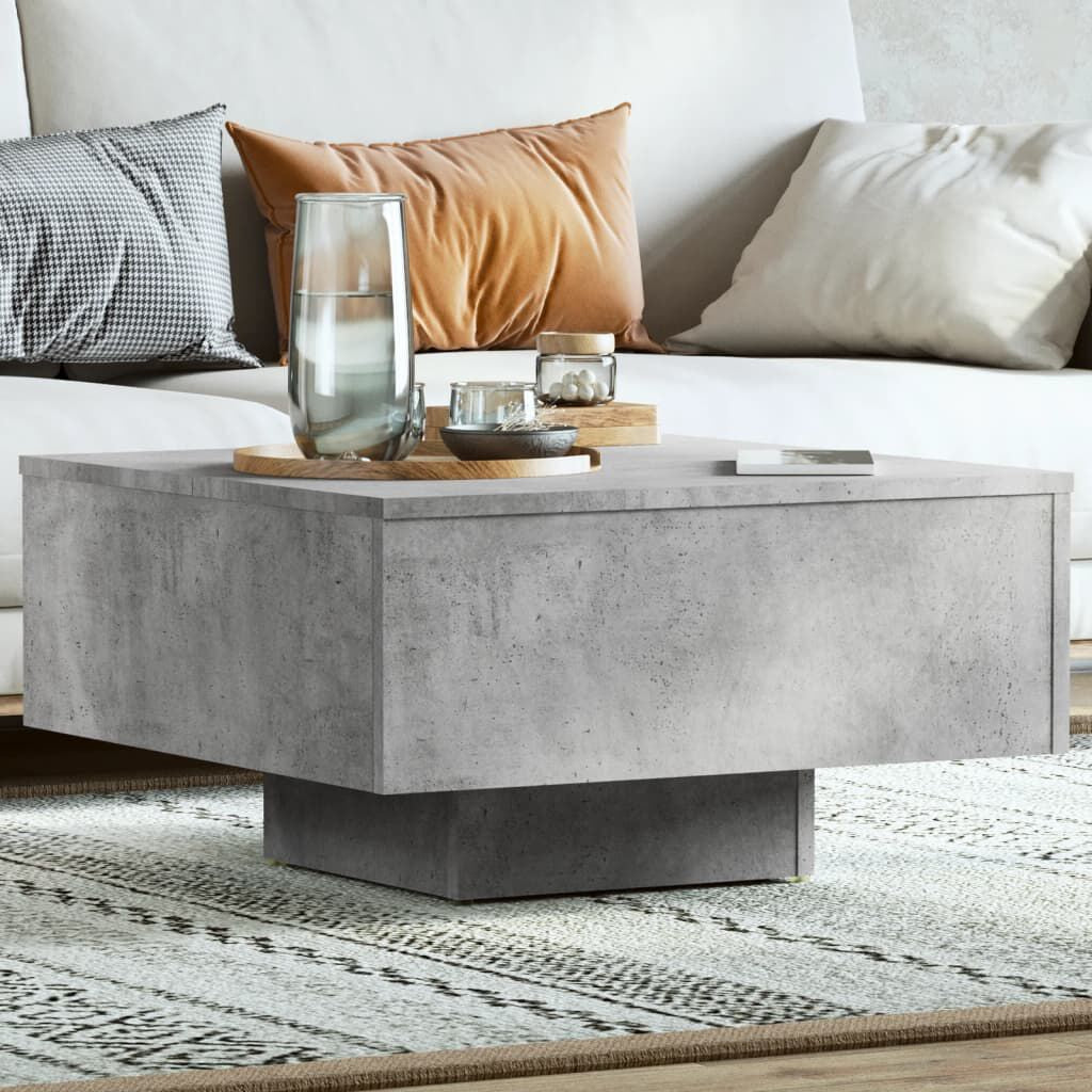 Couchtisch Betongrau 60X60X31,5 Cm Holzwerkstoff