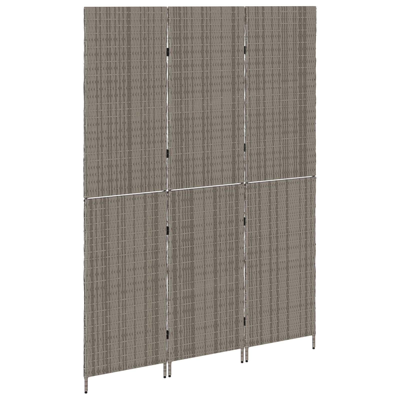 Raumteiler Grau 146 X 180 Cm Poly-Rattan