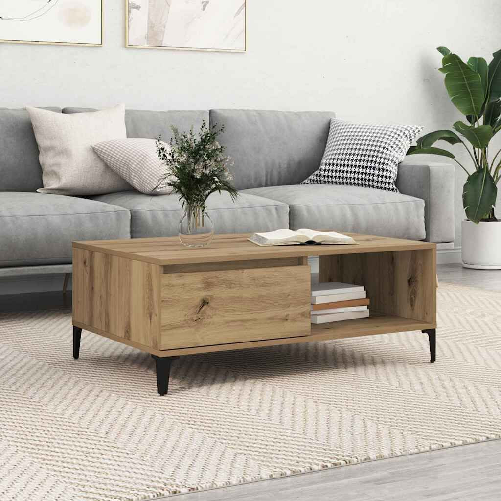 Couchtisch Artisan-Eiche 90 X 60 X 35 Cm Holzwerkstoff