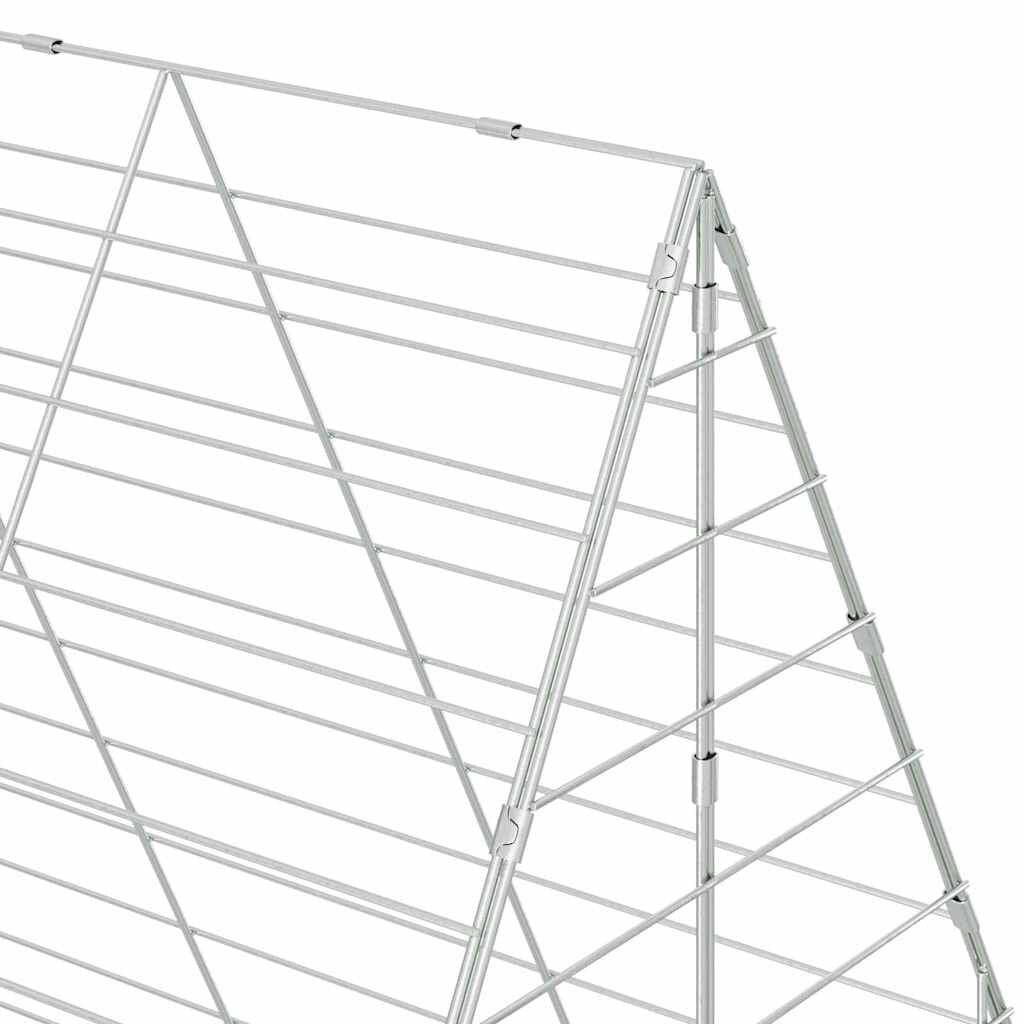 Hasenkäfig Silber 400 X 100 X 210 Cm Verzinkter Stahl