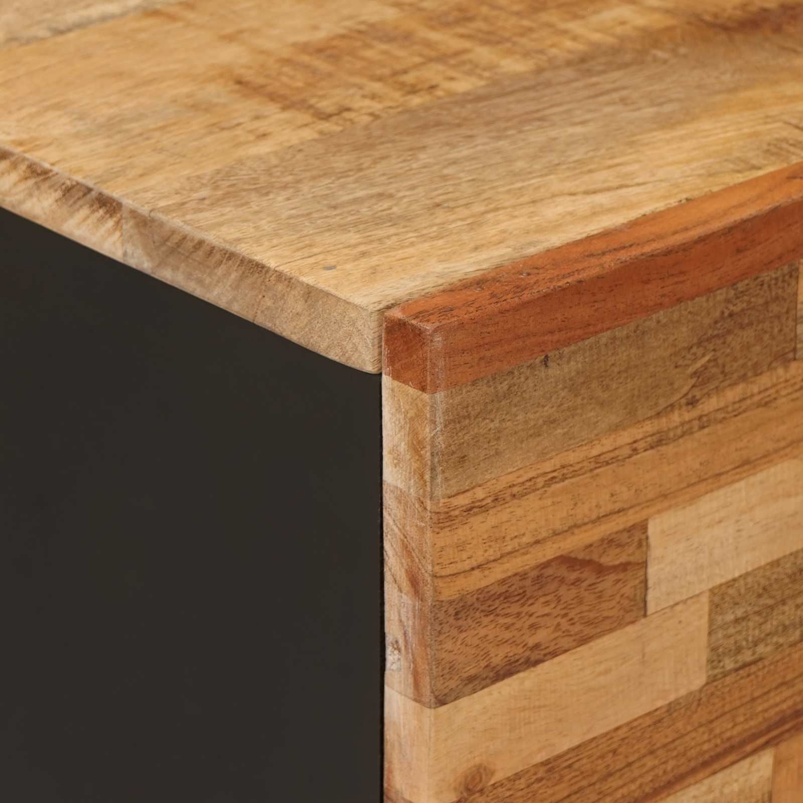 Tv-Schränk Mit Regal Braun 105 X 33 X 46 Cm Massivholz Mango