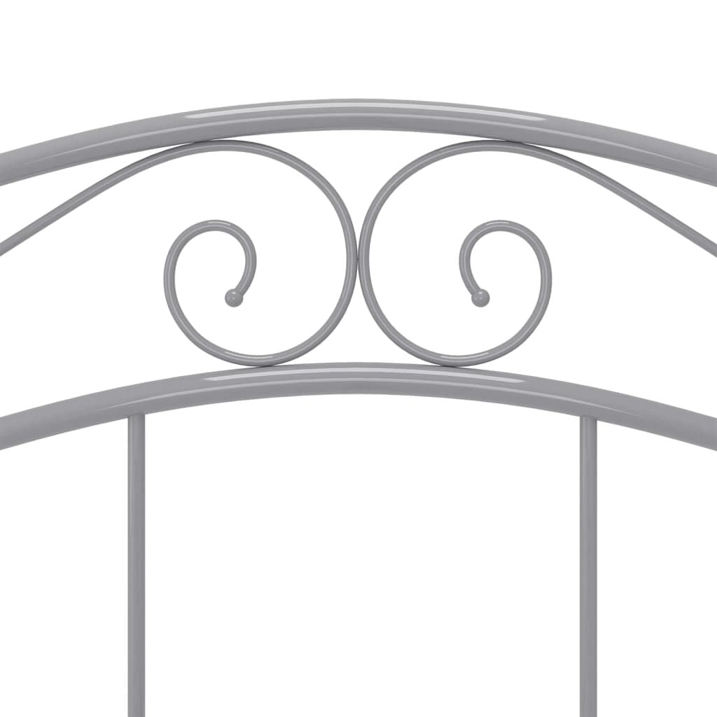 Bett Grau Metall 120X200 Cm