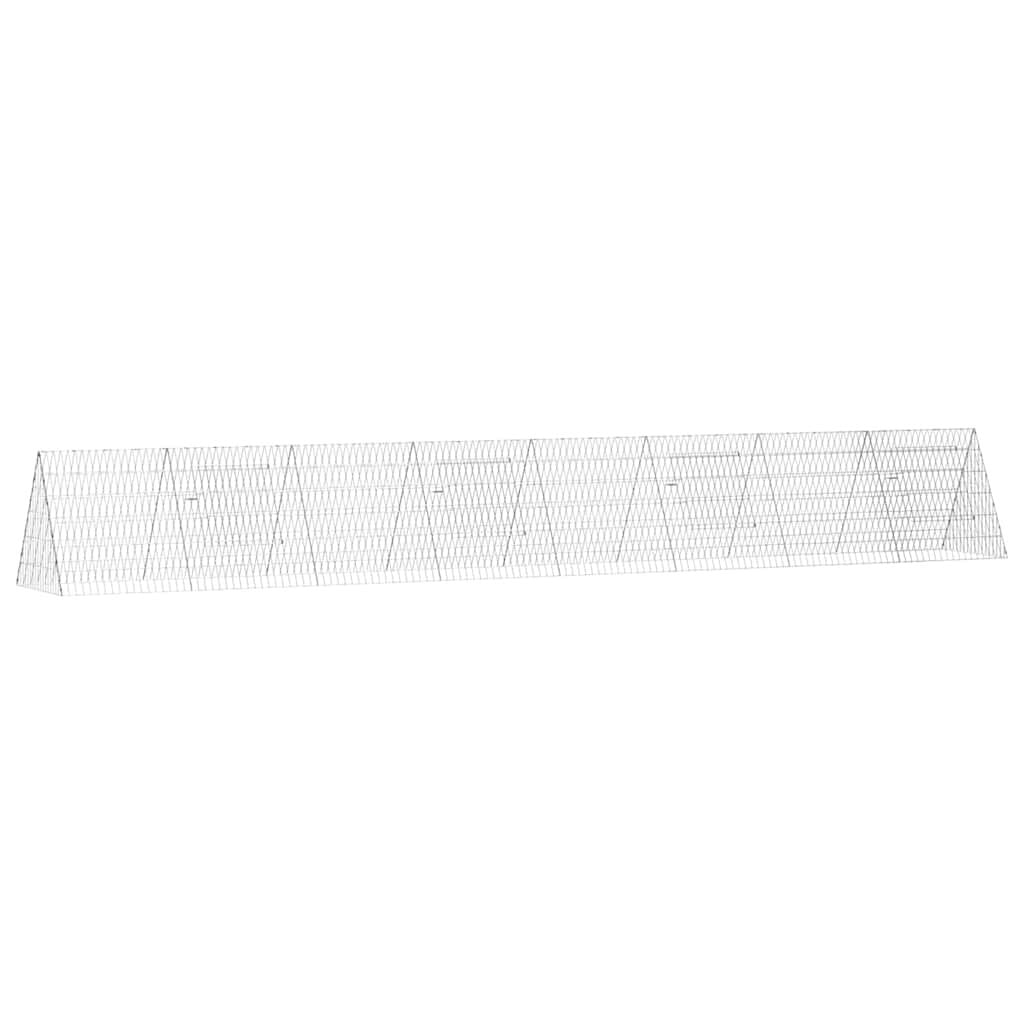 Hasenkäfig Silber 650 X 55 X 55 Cm Verzinkter Stahl