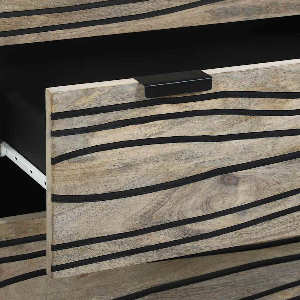 Sideboard Weiß 60 X 33.5 X 75 Cm Massivholz Mango