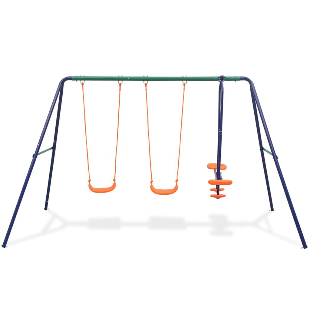 Schaukelset Mit 4 Sitzen Orange