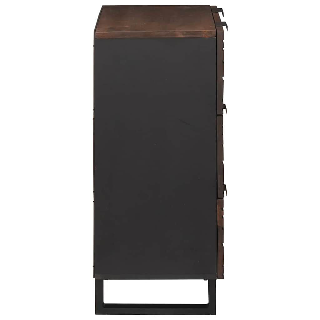 Sideboard Braun 60 X 33.5 X 75 Cm Massivholz Mango