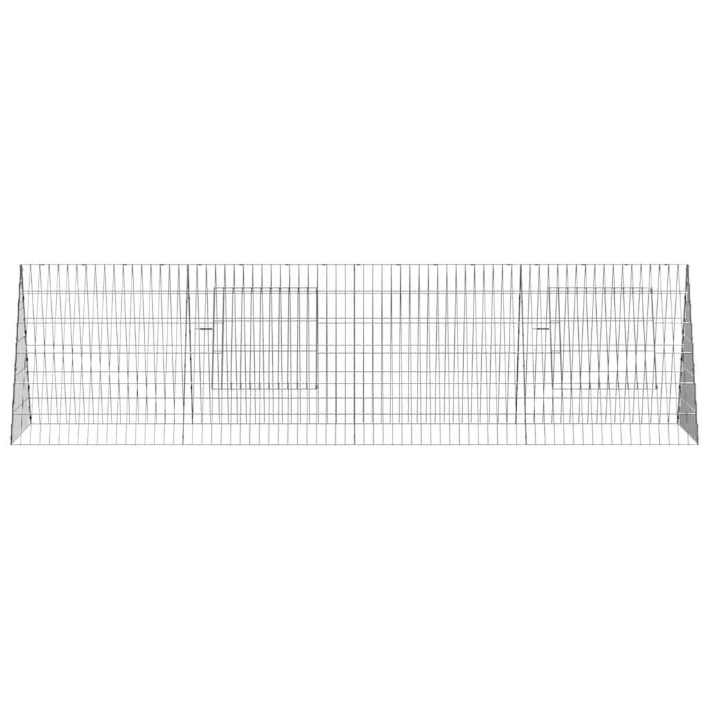 Hasenkäfig Silber 650 X 55 X 55 Cm Verzinkter Stahl