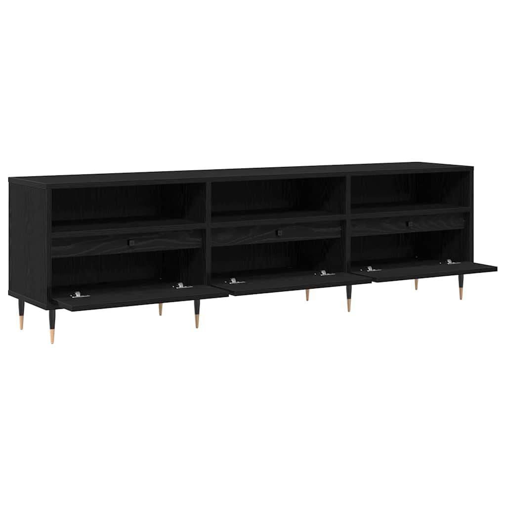 Tv-Schränk Schwarz Eichen-Optik 150 X 30 X 45 Cm Holzwerkstoff