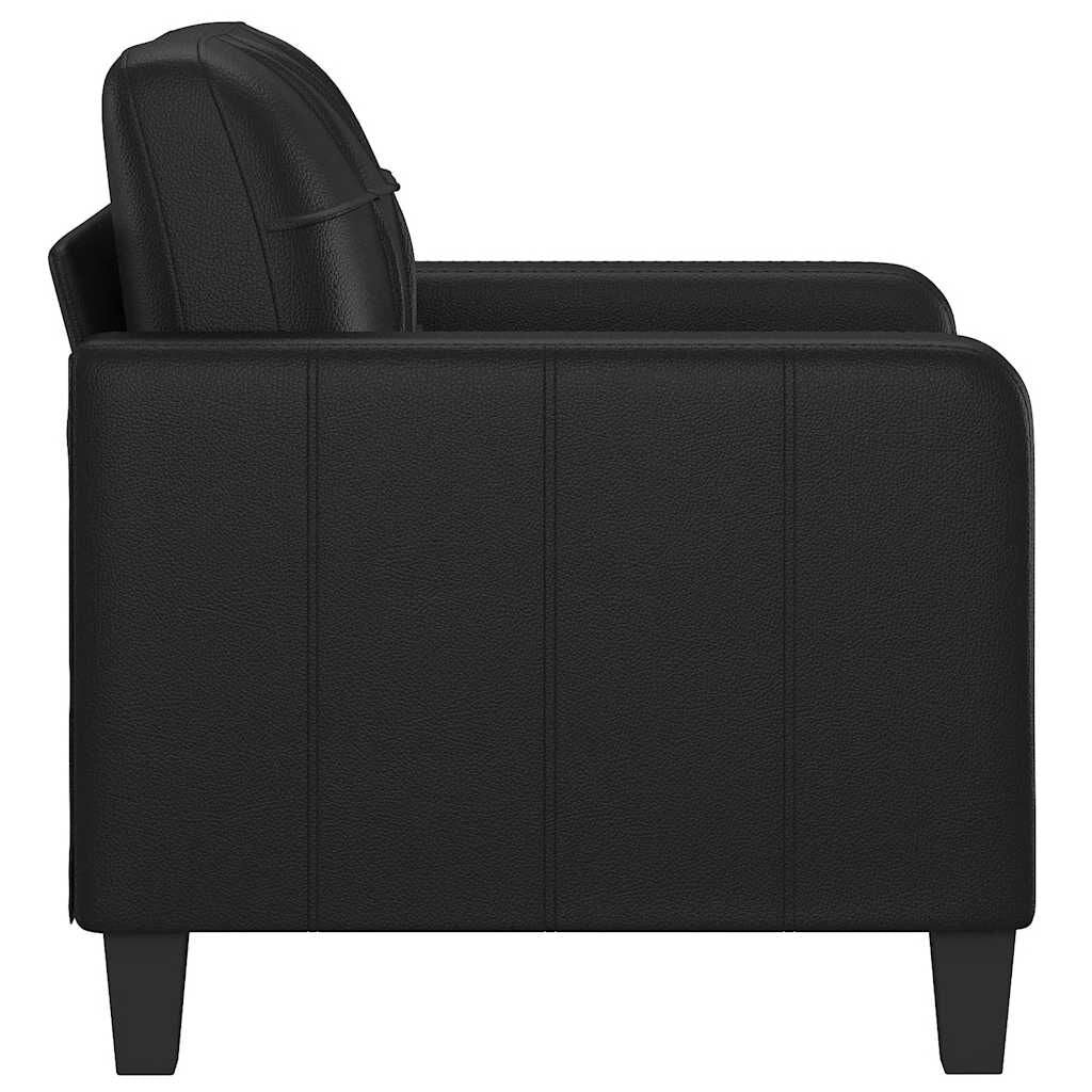 Sessel Schwarz 60 Cm Kunstleder