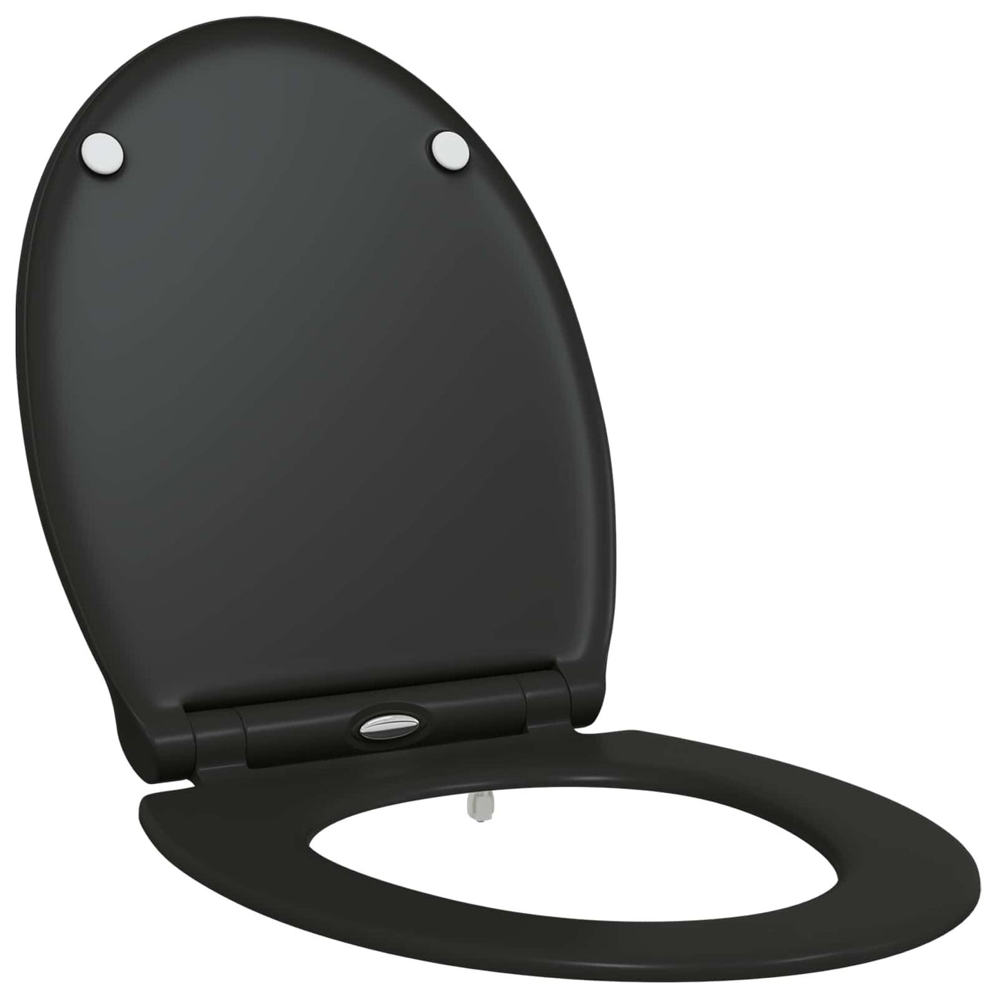 Toilettensitz Schwarz 47 X 37,5 X 3,8 Cm Duroplast