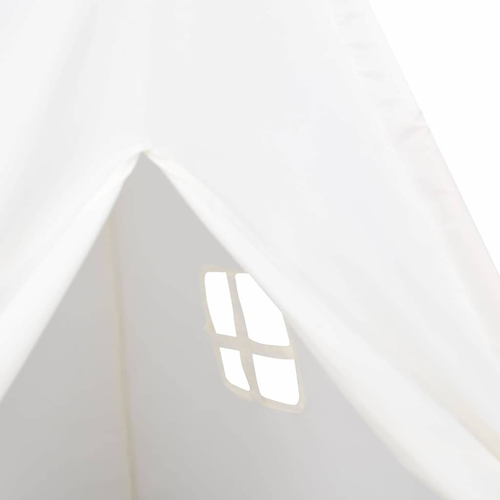 Teepee Zelt Weiß 120 X 120 X 150 Cm Stoff Und Plastik