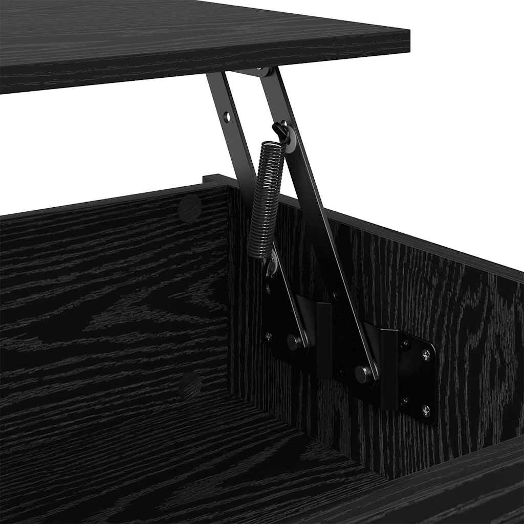 Couchtisch Schwarz Eichen-Optik 80 X 50,5 X 41,5 Cm
