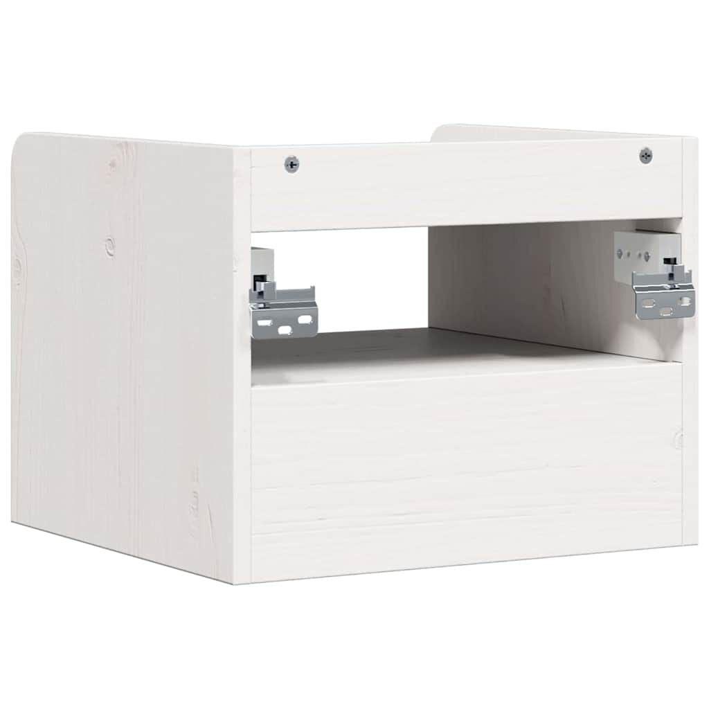 Nachttisch 2 Pcs Weiß 38 X 36 X 29,5 Cm Massivholz Kiefer