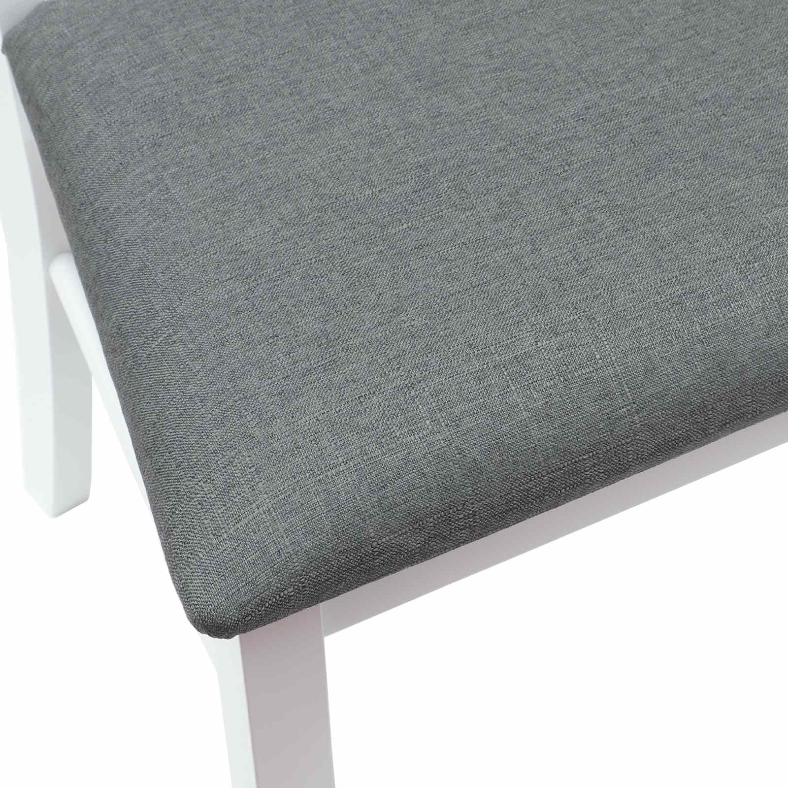 Esszimmerstühle 2 Pcs Weiß 50 X 52,5 X 91 Cm Massives Gummiholz