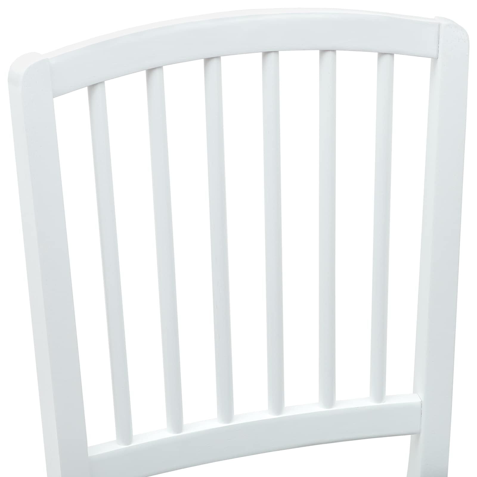 Esszimmerstühle 2 Pcs Weiß 50 X 52,5 X 91 Cm Massives Gummiholz
