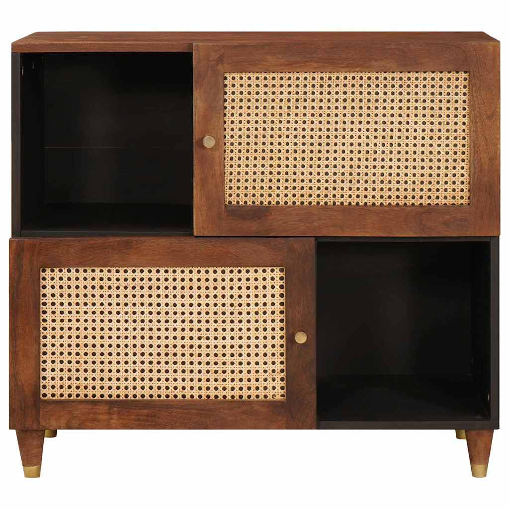Sideboard Braun 80 X 33,5 X 75 Cm Massivholz Mango
